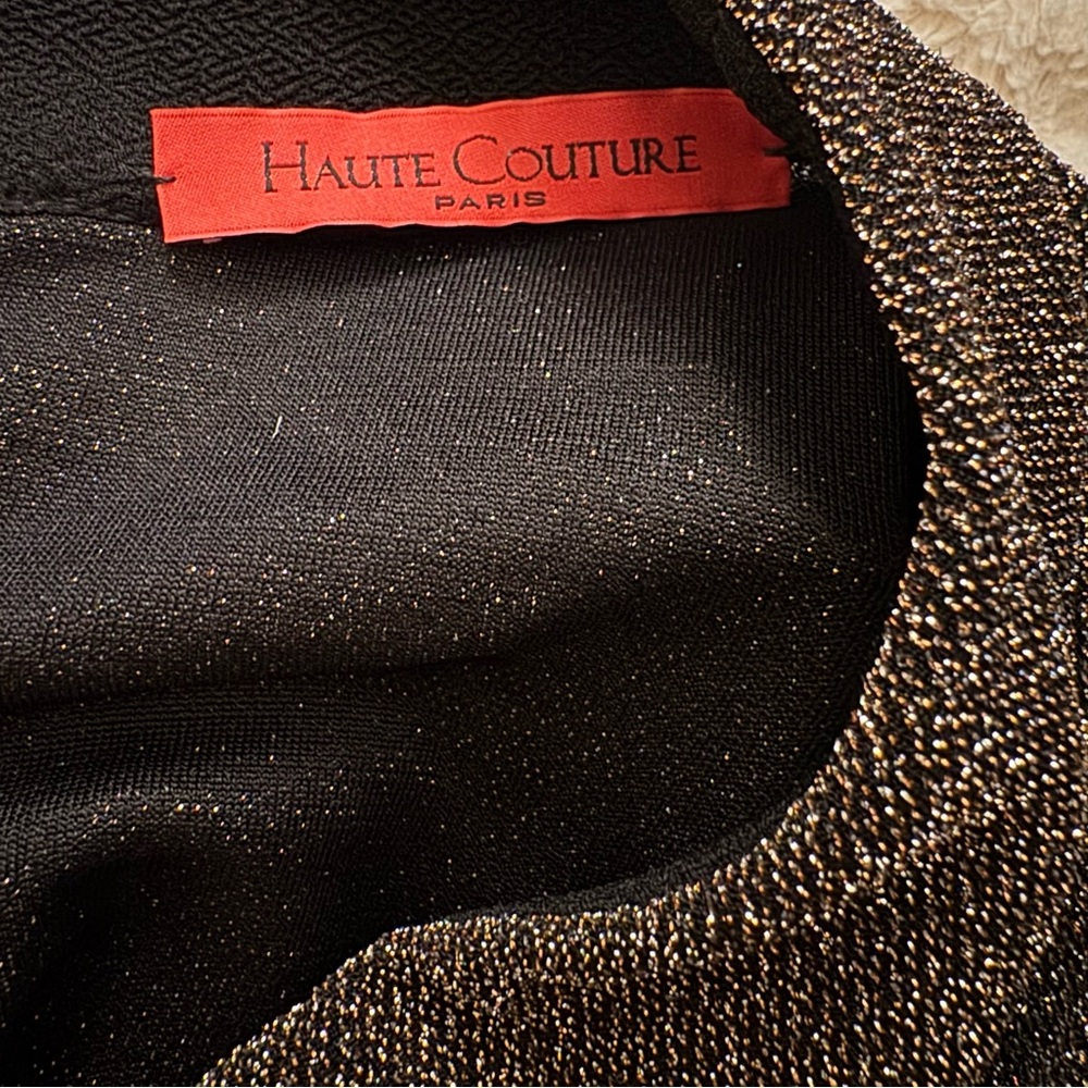 Haute Couture Paris Metallic Colorblock Pullover Stretch Knit Small - Picture 3 of 4